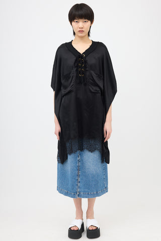 Faith Connexion Silk Satin Oversized Top