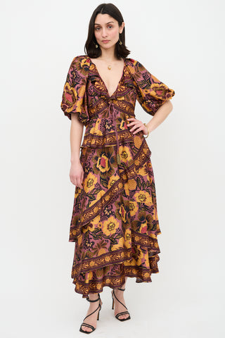 FARM Floral Garden Bloom Layer Dress