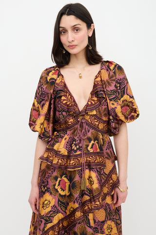 FARM Floral Garden Bloom Layer Dress