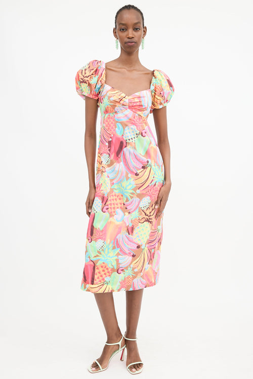 FARM Fruit Salad Printed Dress