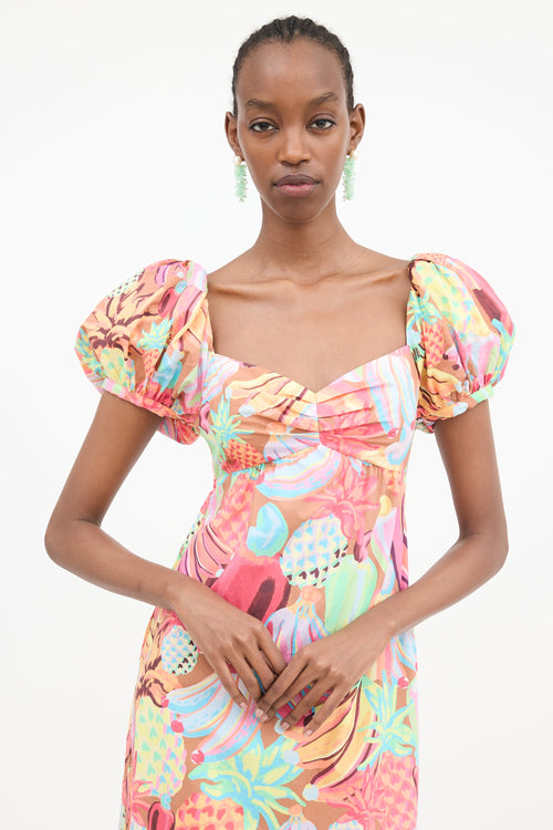 FARM Fruit Salad Printed Dress