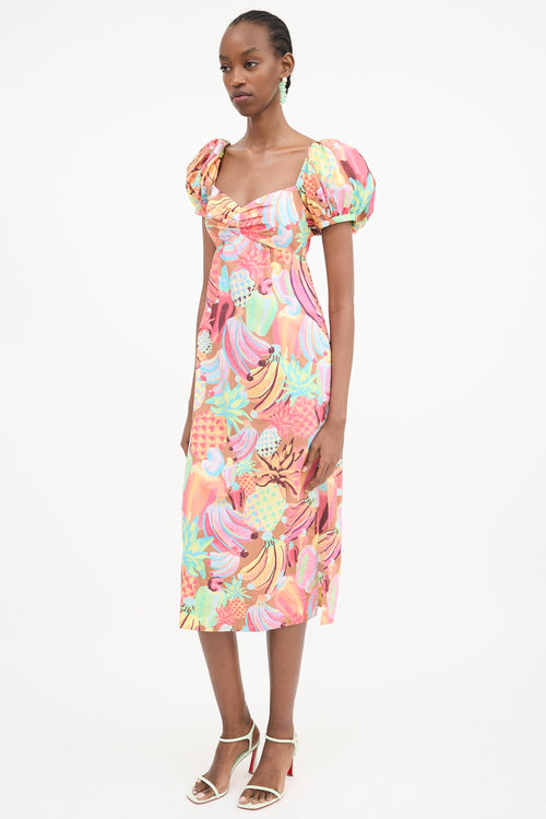 FARM Fruit Salad Printed Dress