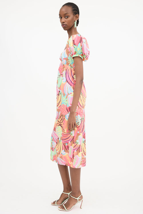 FARM Fruit Salad Printed Dress