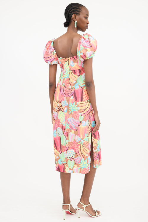 FARM Fruit Salad Printed Dress