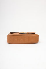 Fendi Leather Monogram Midi Baguette Bag