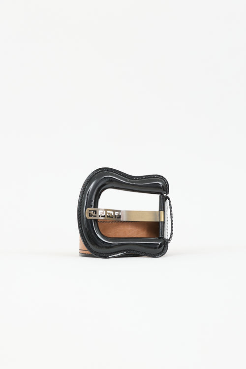 Fendi Leather & Patent Belt