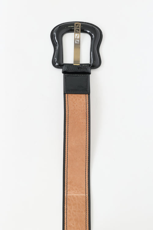 Fendi Leather & Patent Belt