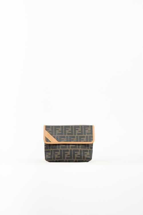 Fendi Brown Canvas & Leather Zucca Crossbody Bag