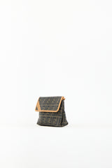 Fendi Brown Canvas & Leather Zucca Crossbody Bag