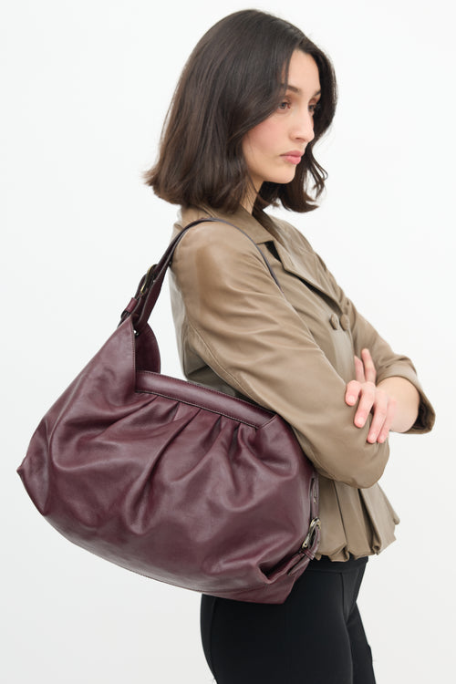 【FENDI】 BORSA HOBO DOCTOR ワンショルダーバッグ Fendi Blue Borse Leather Doctor Hobo Bag - 8BR579 | Yoogi's Closet