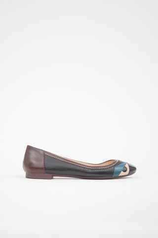 Fendi Leather Monster Flat