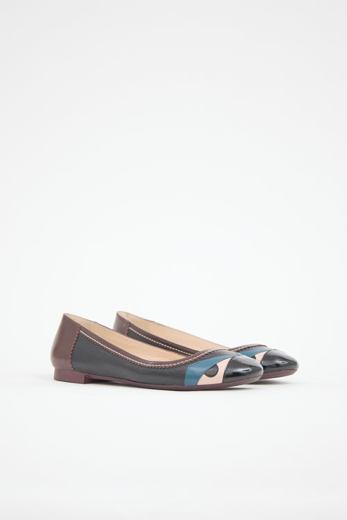 Fendi Leather Monster Flat