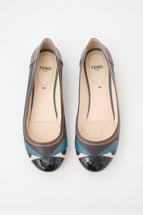 Fendi Leather Monster Flat