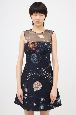 Valentino Milky Way Jacquard Mini Dress