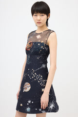 Valentino Milky Way Jacquard Mini Dress