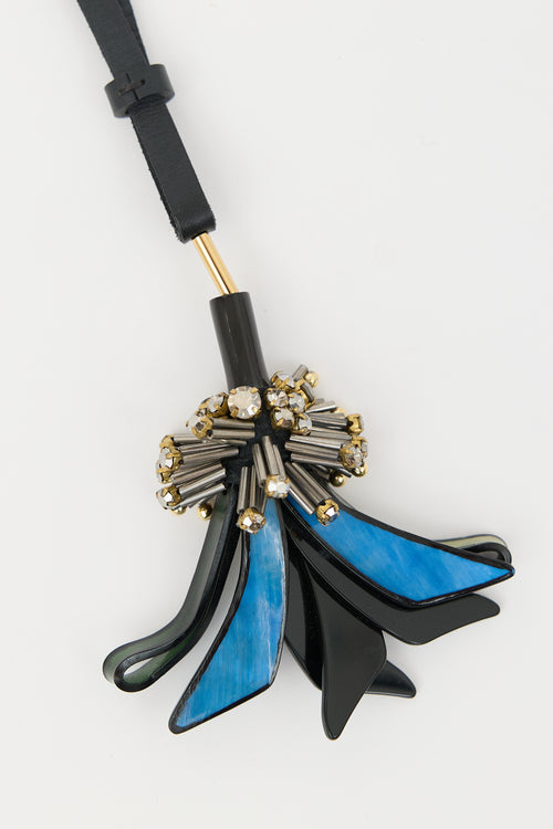 Marni Leather Abstract Necklace