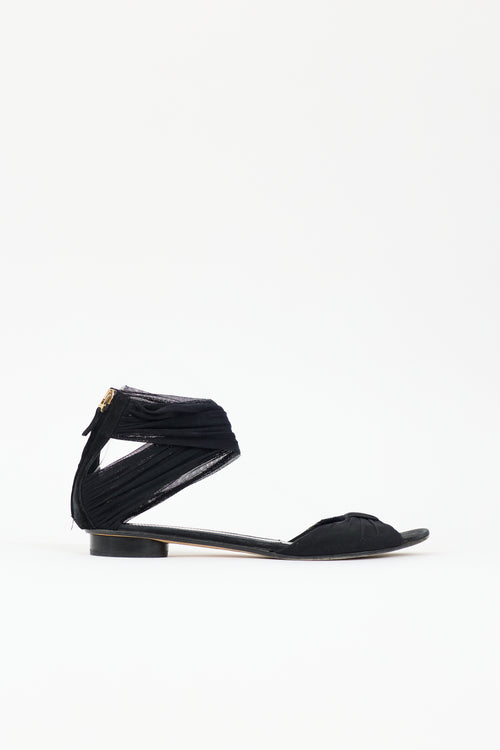 Fendi Mesh Ankle Wrap Sandal