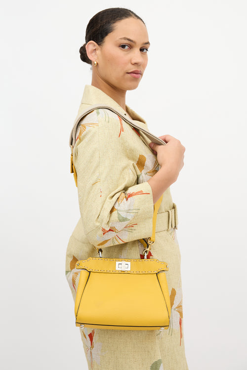 Fendi Leather Mini Selleria Peekaboo Bag