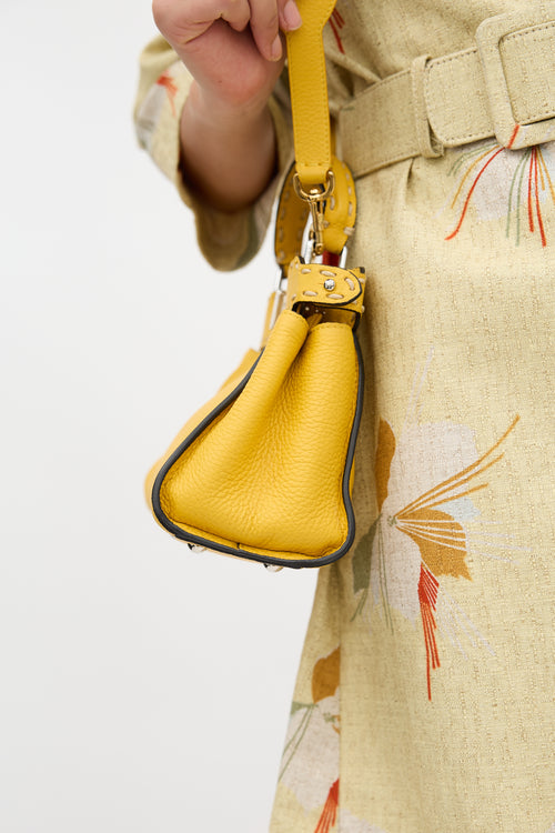 Fendi Leather Mini Selleria Peekaboo Bag