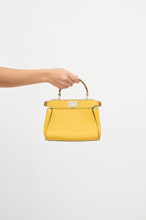 Fendi Leather Mini Selleria Peekaboo Bag