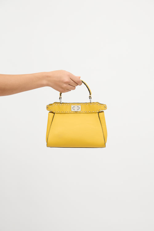 Fendi Leather Mini Selleria Peekaboo Bag