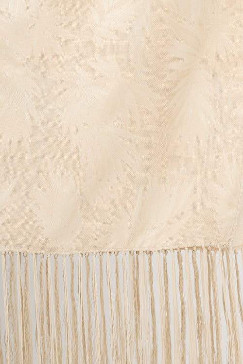 Ferragamo Silk Sheer Leaf Scarf