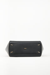 Ferragamo Black Leather East West XL Tote Bag
