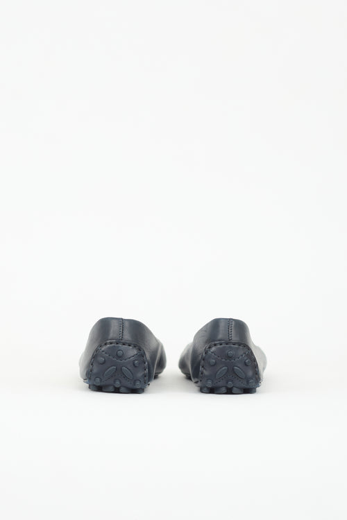 Ferragamo Leather Gancini Flat