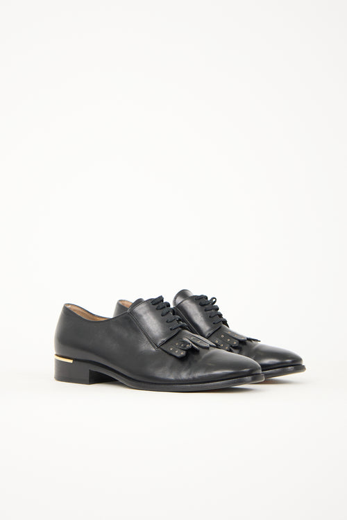 Ferragamo Leather Kiltie Oxford