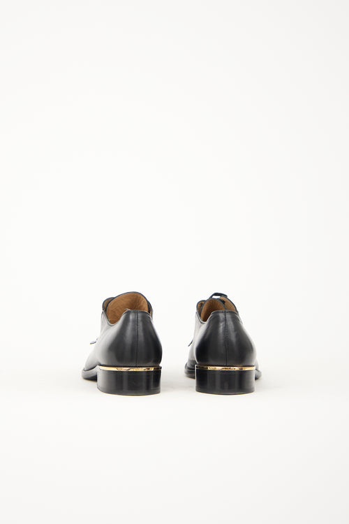 Ferragamo Leather Kiltie Oxford