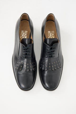 Ferragamo Leather Kiltie Oxford