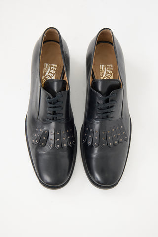 Ferragamo Leather Kiltie Oxford