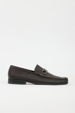 Ferragamo Leather Gancini Loafer