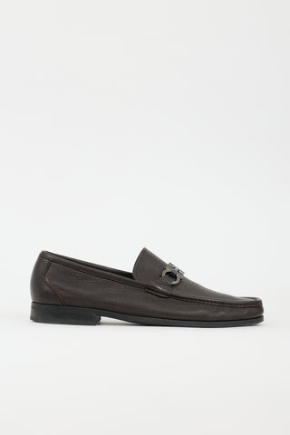 Ferragamo Leather Gancini Loafer
