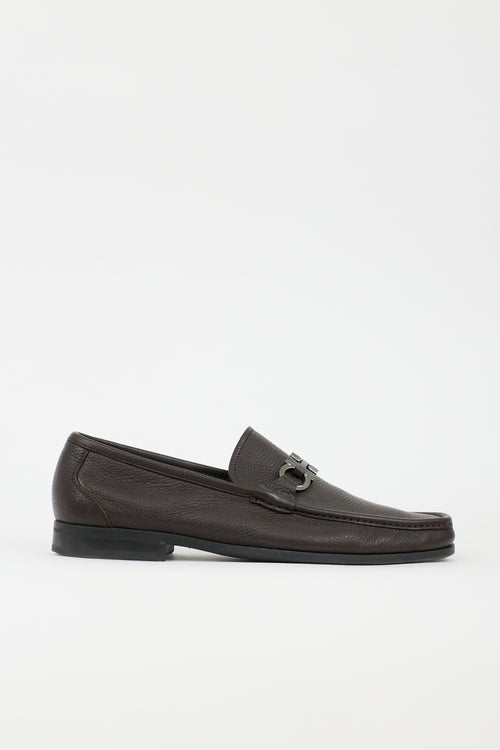 Ferragamo Leather Gancini Loafer