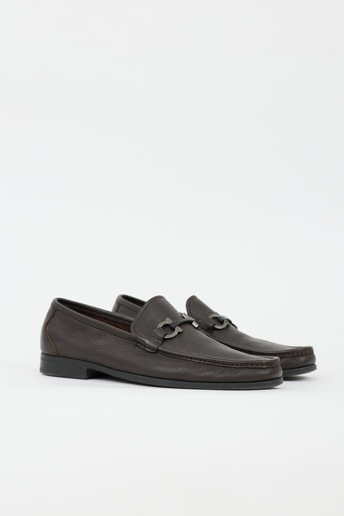 Ferragamo Leather Gancini Loafer