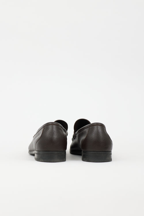 Ferragamo Leather Gancini Loafer