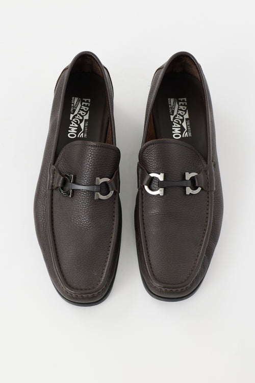 Ferragamo Leather Gancini Loafer