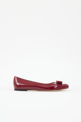 Ferragamo Patent Vara Bow Flat