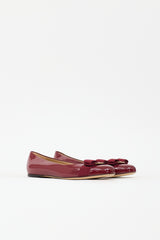 Ferragamo Patent Vara Bow Flat