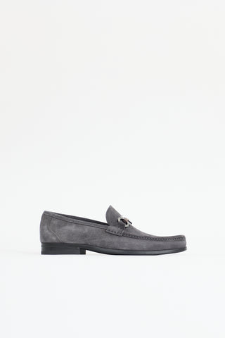 Ferragamo Suede Gancini Loafer