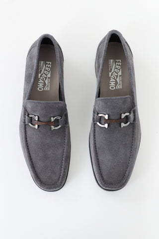 Ferragamo Suede Gancini Loafer