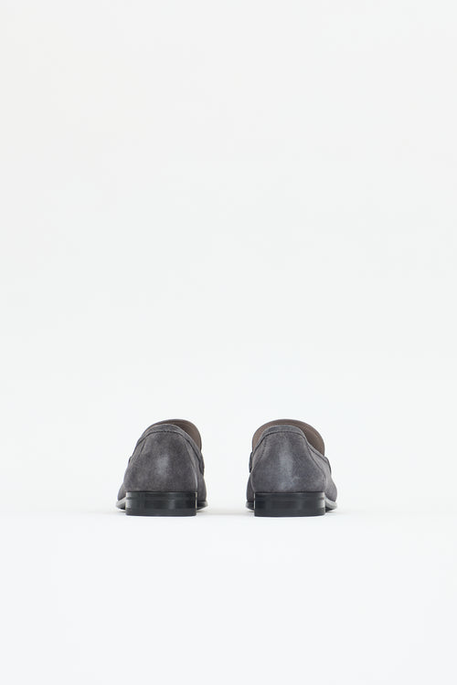 Ferragamo Suede Gancini Loafer