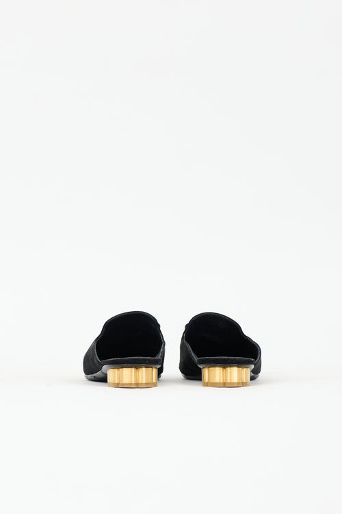 Ferragamo Suede Sciacca Mule