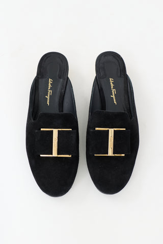 Ferragamo Suede Sciacca Mule