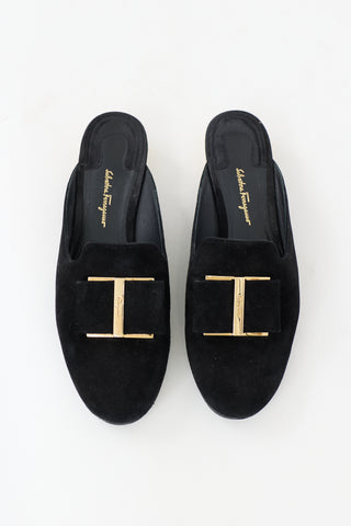 Ferragamo Suede Sciacca Mule