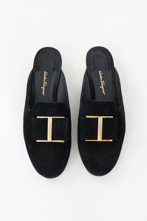 Ferragamo Suede Sciacca Mule