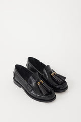 Dior Black & Gold Leather D-Academy Loafer
