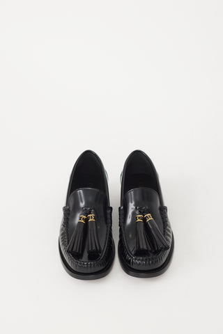 Dior Black & Gold Leather D-Academy Loafer