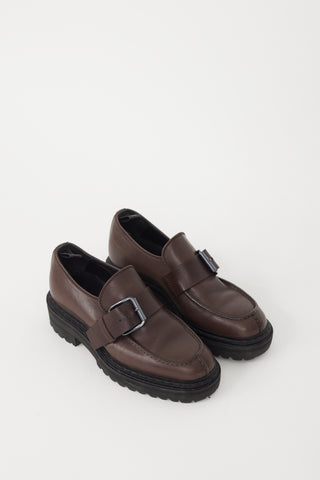 Officine Creative Brown & Silver Leather Chunky Loafer